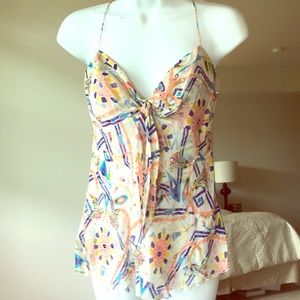 Diane von Furstenberg silk beaded top